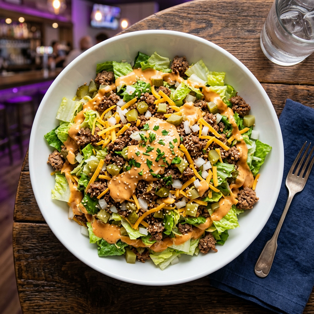 Big Mac Salad in a bowl